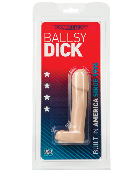 4" Ballsy Dick - White, Dongs & Dildos,- www.gspotzone.com