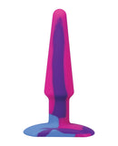 A Play 5" Goovy Silicone Anal Plug - Multicolor/Pink