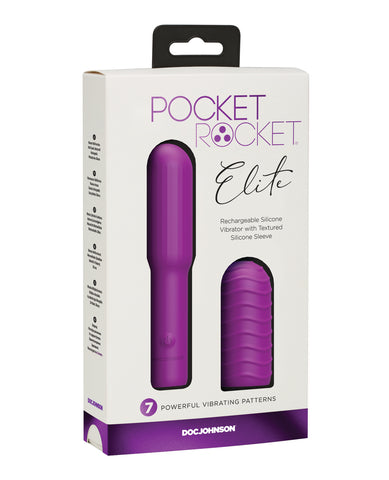 Pocket Rocket Elite Rechargeable w/Removable Sleeve - Purple