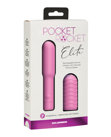 Pocket Rocket Elite Rechargeable w/Removable Sleeve - Pink