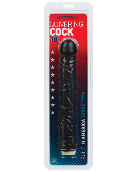 Quivering Cock 10" Vibe - Black