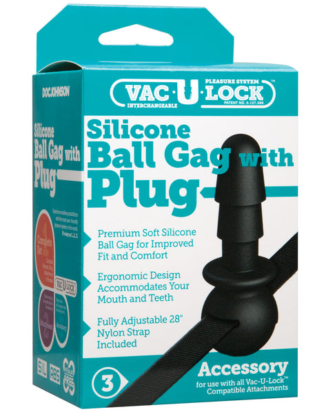 Vac-u-lock Ball Strap Plug - Black
