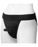 Vac U Lock Panty Harness w/Plug Full Back S/M - Black
