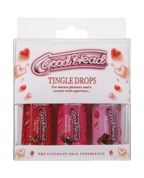 GoodHead Tingle Drops Pack - 1 oz Chocolate/Chocolate Cherry/Chocolate Strawberry