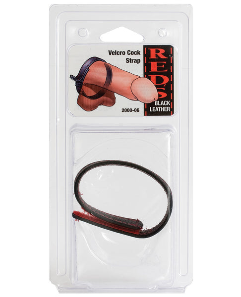 Red's Leather Cock Strap w/Velcro Closure