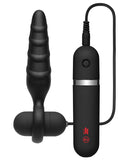 Kink 4" Vibrating Silicone Butt Plug - Black