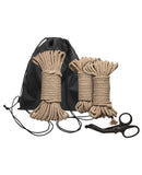 Kink Bind & Tie Initiation Hemp Rope Kit - Brown 5 pc Kit