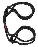 Kink Hogtie Bind & Tie Wrist or Ankle Cuffs - Black 6 mm Hemp