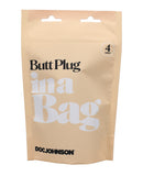 In A Bag 4" Butt Plug - Black