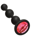Booty Bling Wearable Silicone Beads - Black w/Pink Jewel