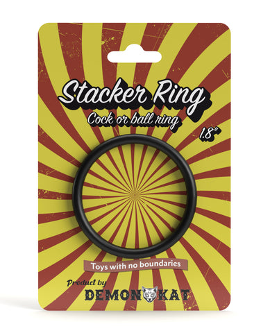 Demon Kat 1.8' Stacker Ring - Black