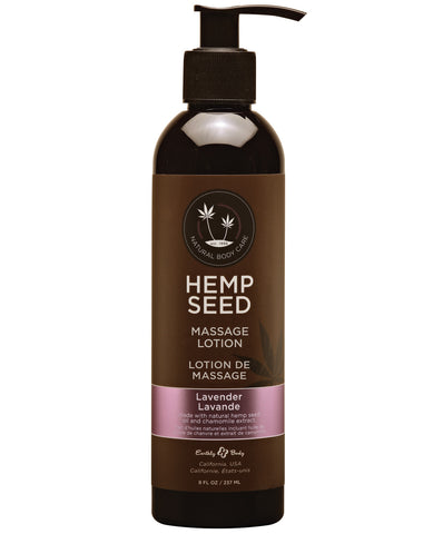 Earthly Body Hemp Seed Massage Lotion - 8 oz Lavender
