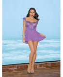 Lace Up Back Chemise Lilac Breeze MD