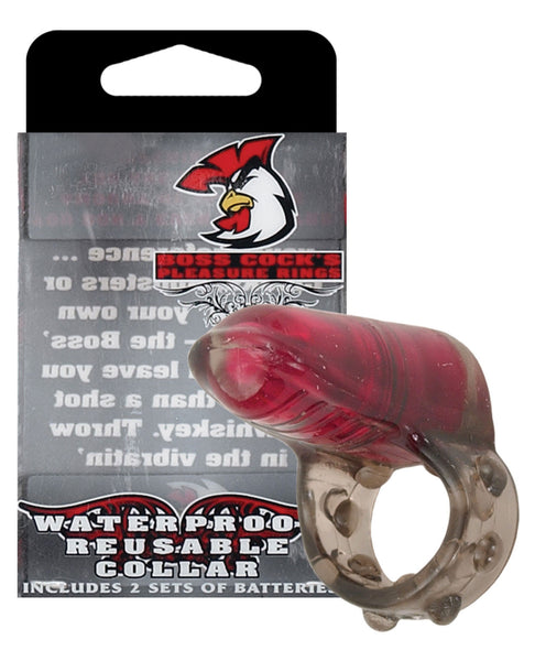 Evolved Boss Cock's Pleasure Ring The Collar - Black/Red