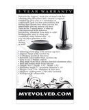 Evolved Beginner Vibrating Rechargeable Metal Plug - Black