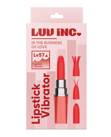 Luv Inc. Lipstick Vibrator w/3 Heads - Coral