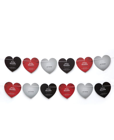 PROMO Fifty Shades of Grey Sweet Anticipation Hanging Hearts - Set of 12