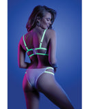 Glow Night Vision Glow in the Dark Bralette & Cage Panty L/XL