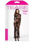 Tease Genevieve Floral Lace Gown w/G-String Black OS