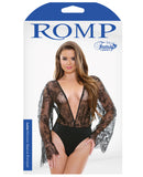 Romp Luna Kimono Sleeve Romper Black L/XL