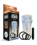 MSTR B8 Vibrating Stroker Pack  Hand Cuff - Kit of 5 Clear