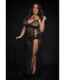 Lace Night Gown w/Lace Pany Blackout QN