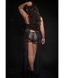 Lace Night Gown w/Lace Pany Blackout QN