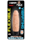 Skinsations 6" Vibra Flex Thick - Flesh