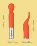 The Naughty Collection Interchangeable Heads Vibrator - Coral Bundle