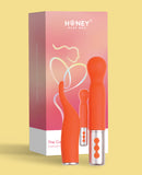 The Naughty Collection Interchangeable Heads Vibrator - Coral Bundle