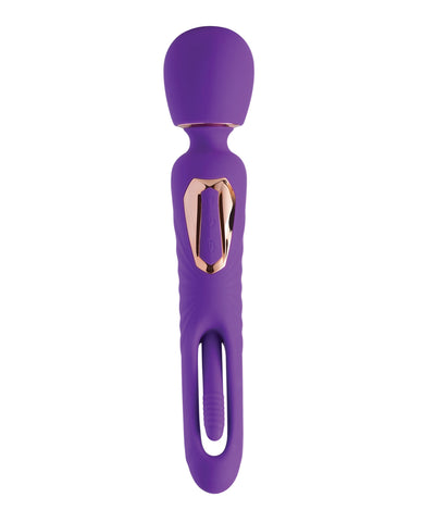 Di-Orgasm Vibrating Massage Wand & G-Spot Tapping Stimulator - Purple