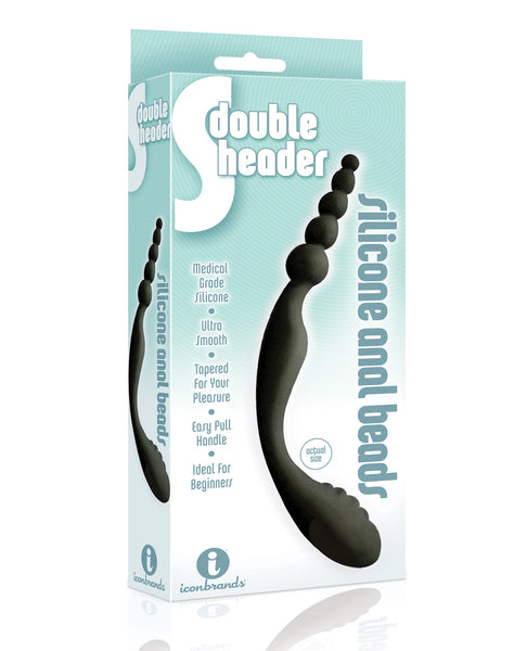 The 9's S Double Header Double Ended Silicone Anal Beads
