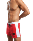 Air Mesh Gym Short - Red/White, Lingerie - Packaged,- www.gspotzone.com