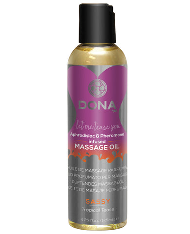 Dona Scented Massage Oil Sassy - 4 oz Tropical Tease