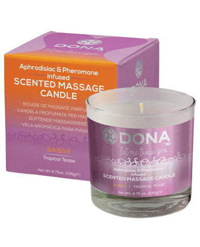 Dona Scented Massage Candle Sassy - 4.75 oz Tropical Tease