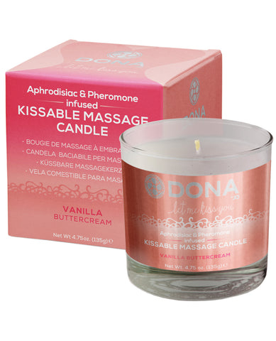 Dona Kissable Massage Candle - 4.75 oz Vanilla Buttercream