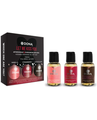 Dona Let Me Kiss You Flavored Massage Oil Gift Set
