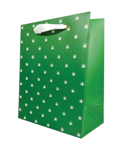 Green And White Polka Pot Gift Bag