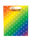 Rainbow With White Polka Pot Gift Bag