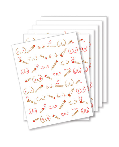 Doobies And Boobies Naughty Greeting Card - Pack Of 6