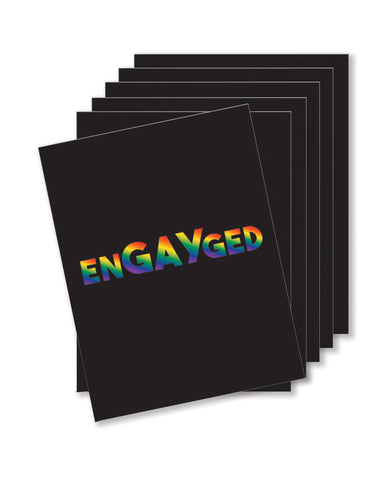 Engayged Naughty Greeting Card - Pack Of 6