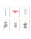 Everyday Pack Naughty Greeting Card - Variety Pack Of 6