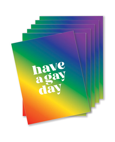 Have A Gay Day Naughty Greeting Card - Pack Of 6