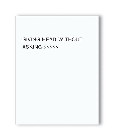 Givng Head Is Greater Than Naughty Greeting Card