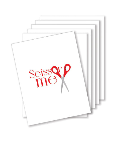 Scissor Me Naughty Greeting Card - Pack Of 6
