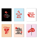 Steak And Bj Day Naughty Greeting Card - Variety Pack Of 6