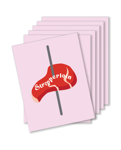 Stripplerloin Naughty Greeting Card - Pack Of 6