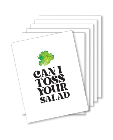 Toss Your Salad Naughty Greeting Card - Pack Of 6