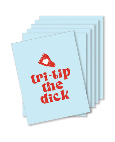 Tri-Tip The Dick Naughty Greeting Card - Pack Of 6