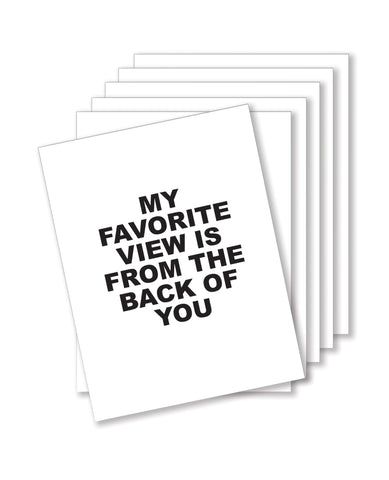 Favorite View Naughty Greeting Card - Pack Of 6